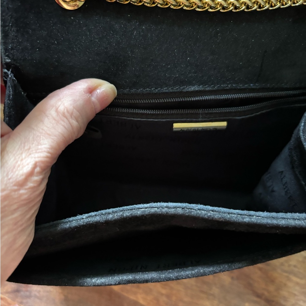 Albert Nipon small suede purse